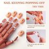 Main d'entraînement pour ongles en acrylique Flexible Mobile Kits de mains d'entraînement pour ongles Mains mannequin factices avec embouts d'ongles artificiels Limes à ongles et coupe-ongles