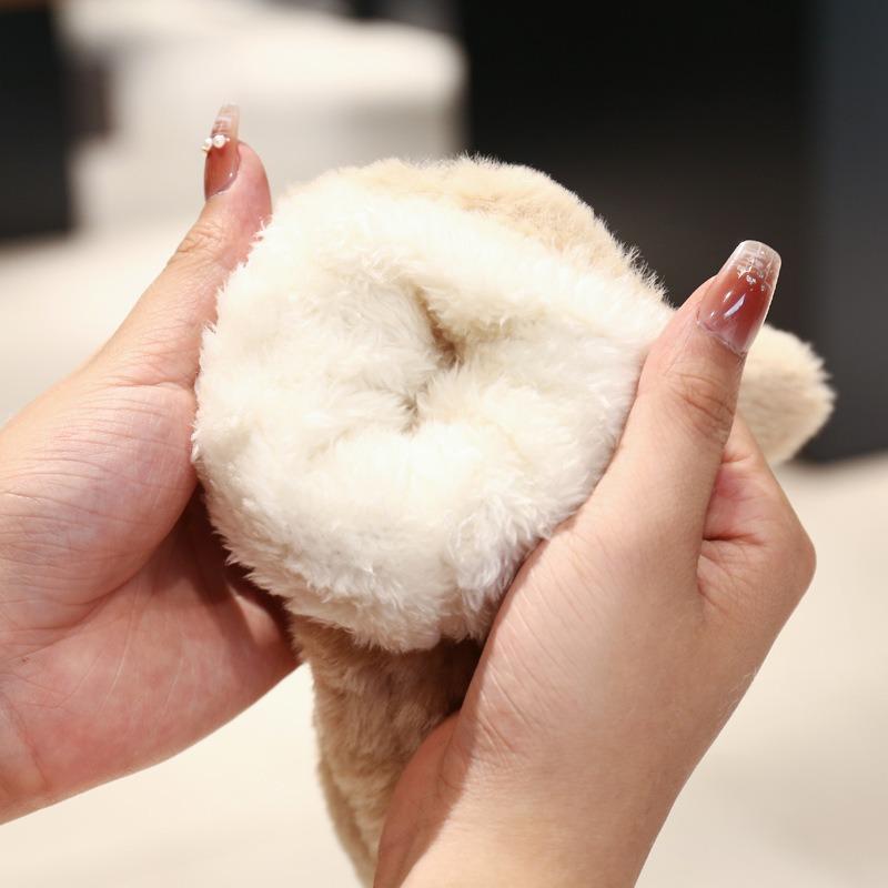 Cute Cat Claw Bear Paw Gloves Men's and Women's Winter Plush Thick Gloves Full Finger Internet Red Cute Plush Anti Cold Warm Gloves