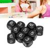 20PCS 6 Sided Number Dice Plastic 16mm Round Corner Polyhedral Dice Set for Numeral Teaching Board Games