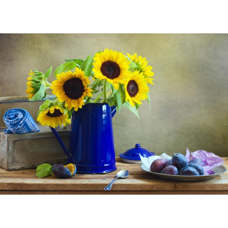 Framed Still Life Oil Painting Poster - Decorative Wall Mural with Kraft Paper