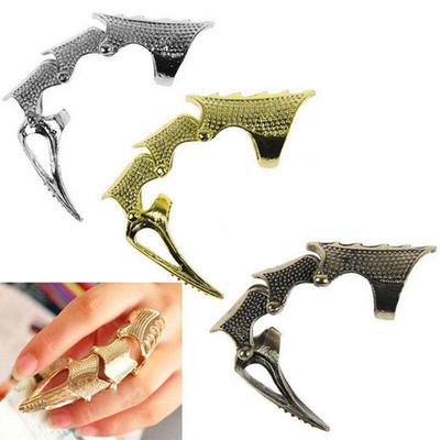 Anello retro punk cool a spillo anello lungo a giunto quattro anelli ferroleghe