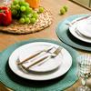 Round 38cm Home Placemat Insulation PP Dining Table Mat Biodegradable Woven Dining Mat for Kitchen Xmas Dining Table Party Decor