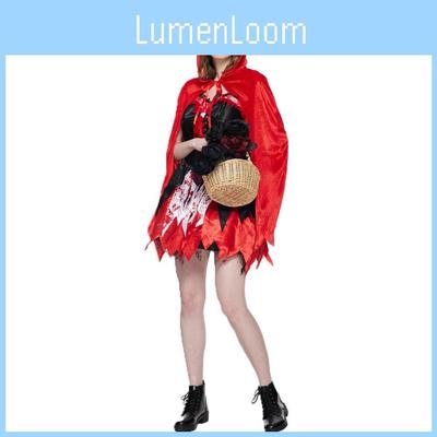 Halloween Rotkäppchen Kostüm Mit Blutflecken Für Theatralische Aufführung Und Cosplay