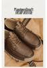 Handmade Men's Large Size Leather Driving Shoes 2026 - New Casual Stitching Design.