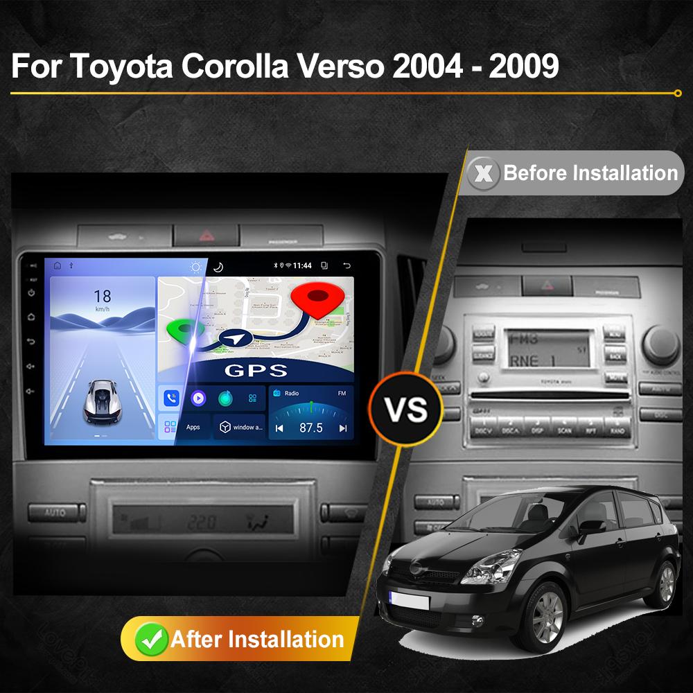For Toyota Corolla Verso AR10 2004-2009 Android Car Radio Multimedia Video Player Navigation GPS Carplay Touch Screen Auto Stereo Intelligent Systems