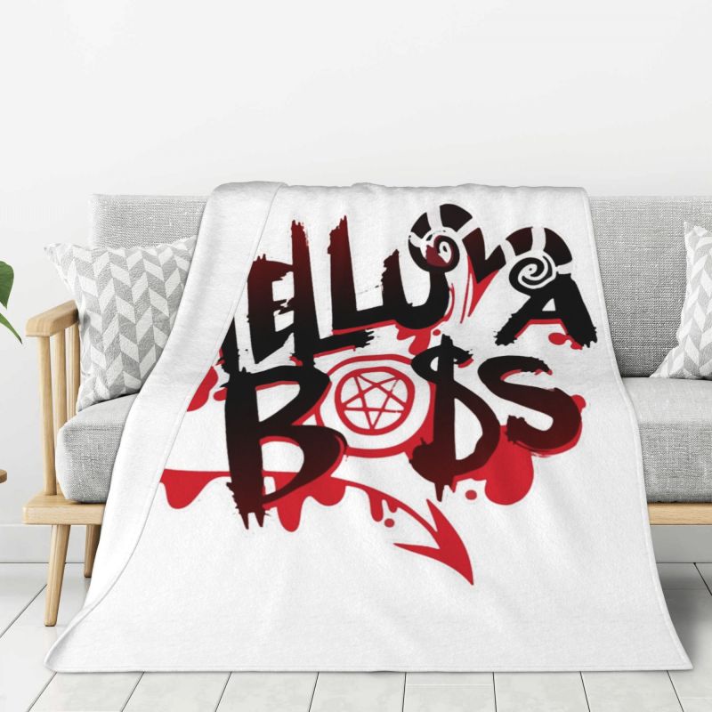 Custom Animated Anime Helluva Boss Blitzo Blanket 3D Printed Soft Flannel Fleece Warm Throw Blankets Car Bedding Sofa Bedspreads