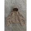 Retro Leopard Print Hooded Sweatshirt: Men's Hip Hop Zip-Up Pullover Sportswear