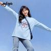 MJ STYLE Women's Pure Cotton Long Sleeve T-Shirt with Heart Line Art