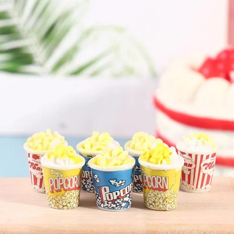 4PCS Miniature Dollhouse Popcorn Pretend Play Doll House Simulation Food