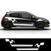 2PCS Car Side Door Skirt Stickers For Renault Clio RS R.S. 18 4 5 2012-2026 Racing Style Vinyl Decals Car Decoration Accessories