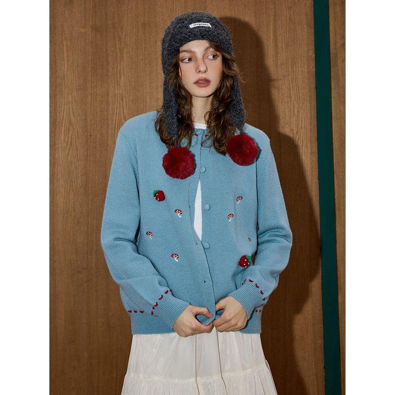 Coolhutcoolhut2025 Autumn Women's Fashion American Retro Loose Versatile Knitted Cardigan