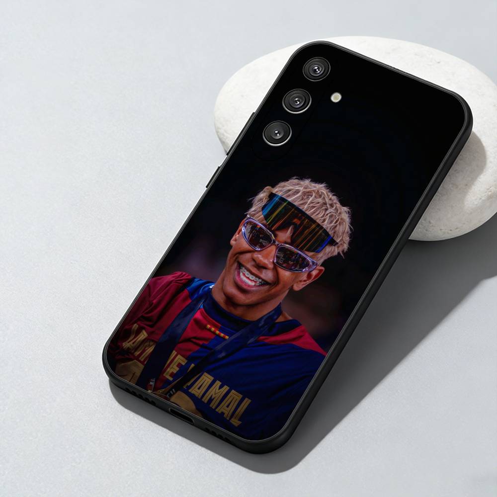 Custodia per Telefono LY19 L-Lamine Football Giocatore Yamal Per Samsung Galaxy A73,A72,A71,A70,A52,A51 Altri Copertura Morbida Nera