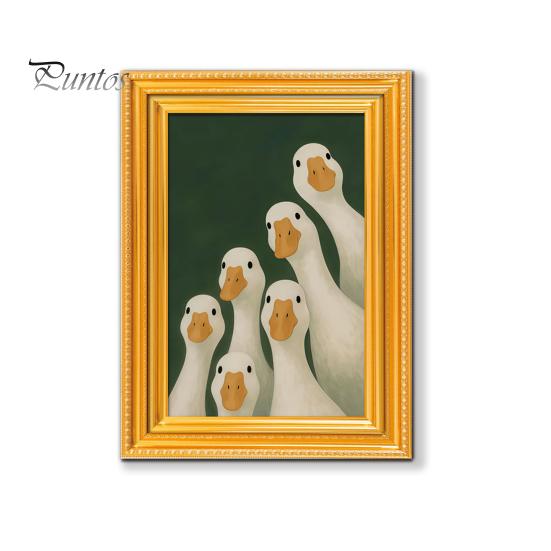 Decorative Refrigerator Magnets 1/5/6Pcs Drinking Animal Cat Magnet Vintage Wooden Frame with Fridge Home Kitchen Office Decoration Lover Gift