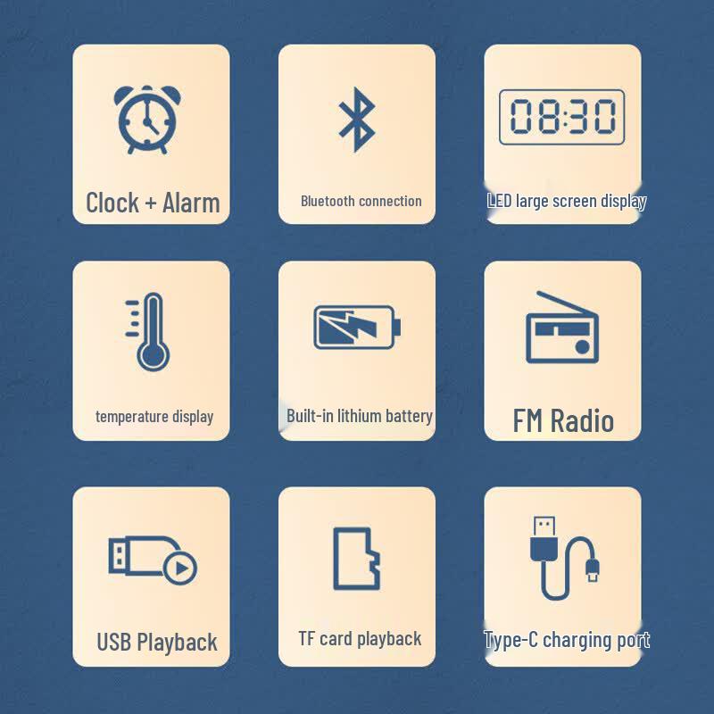 Philips Bluetooth Speaker with FM Radio & Dual Alarm (CN version)