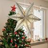 Decorative Paper Star Lanterns Light Cover Lampshade Easy Assembly Enhances Christmas Birthdays Celebration Atmospheres