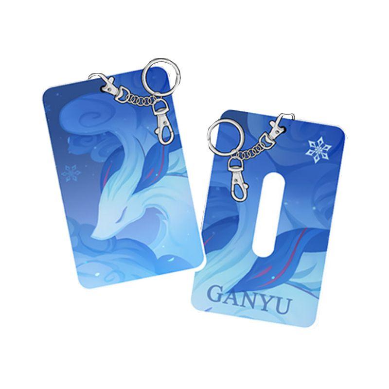 Versatile Genshin Impact Card Holder And Keychain Pendant With Exclusive Klee Mona Hutao Xiao Ganyu Sayu Ning Art