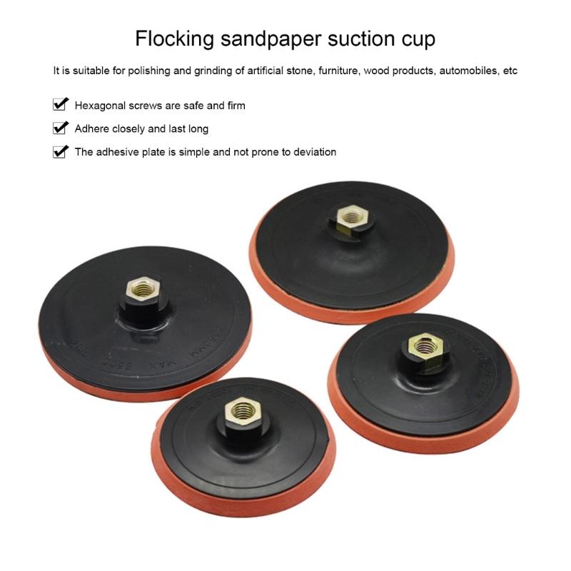 Hexagonal Lock Sanding Disc Auto Adhesive Backing For Tight Bonding Prevents Slippage Universal Fit For Stone Wood Auto Surfaces Long Lasting ABS