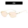 New Irregular Square Sunglasses for Men Women Fashion Small Metal Frame Sun Glasses Vintage Eyeglasses