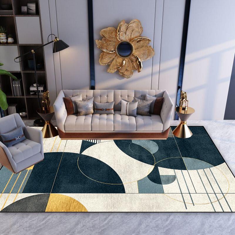 Geometrische Gamer-Teppiche im nordischen Stil Wohnzimmer Schlafzimmer Heimdekoration Sofabereich Plüsch Weiche Teppiche Spielzimmer Rutschfeste Bodenmatten