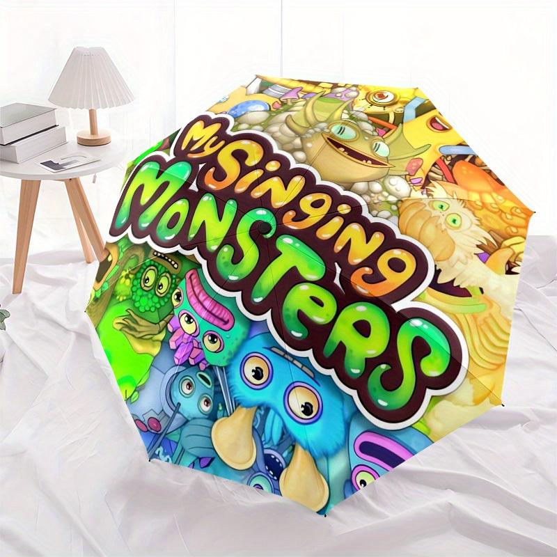 1pc My Singing Monsters Themed High-quality Umbrella,Automatic Opening and Closing Umbrella,Multi-functional Umbrella G0811181