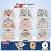 5-in-1 Magnetic Board Game Set: Go-Moku, Five-in-a-Row, Flying Chess, Checkers, and Beast Fighting Chess for Children