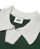 GRAYBLVD Glow Open Collar Knit Short Sleeve Gkbst32 (Green)