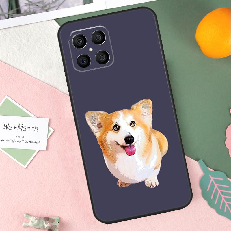 Cute Cartoon Corgi Dog Case For Honor 200 Lite 50 70 90 X9b X9a X8b X8a X8 X9 X9c Honor Magic 7 Pro 5 6 Lite Cover