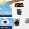 V380 Outdoor Home Garden Monitoring Dual Lens Full Color Night Vision 4G/Wifi Remote Solar Camera