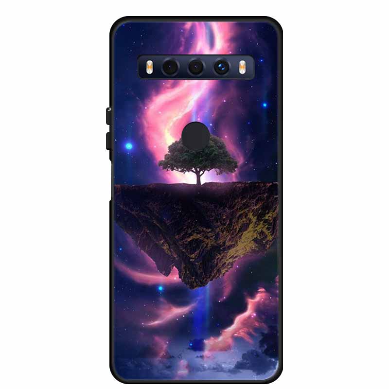 For TCL 10 SE Case 10SE Coque Black TPU Silicone Soft Back Cover Cases For TCL 10 SE Phone Case 6.52" Funda Bag Protective Shell