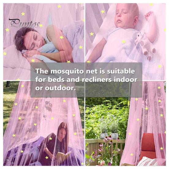 1 Set Practical Breathable Lightweight Bedcover Curtain Summer Stars Princess Bed Net Bedroom Supplies