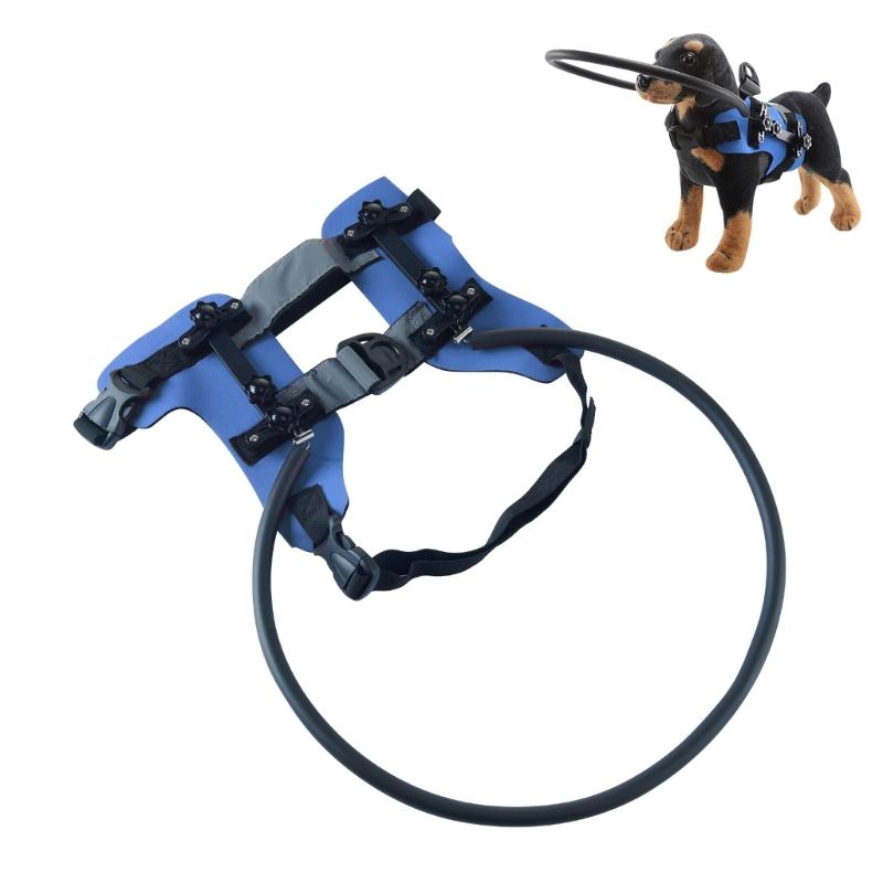 Crashproof Protective Collar for Blind Dog Stable Frame Adjustable Guide Harness Enhancing Pet Mobility Aid
