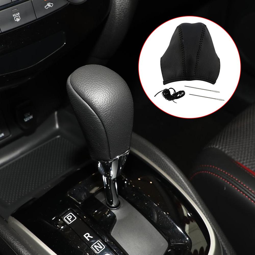 Car Gear Shift Knob Collar Leather Protective Cover for Nissan Qashqai J11 2016-2020 X-Trail T32 2014-2025 AT