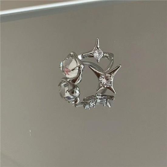 Minimalist Silver Color Cuff Rings for Women Couples New Fashion Creative Smooth Pattern Geometric Party Wedding Jewelry Gifts