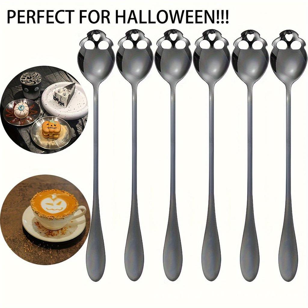 410 Stainless Steel Skull Bone Stirring Spoon for Coffee, Milk, Tea, and Desserts.