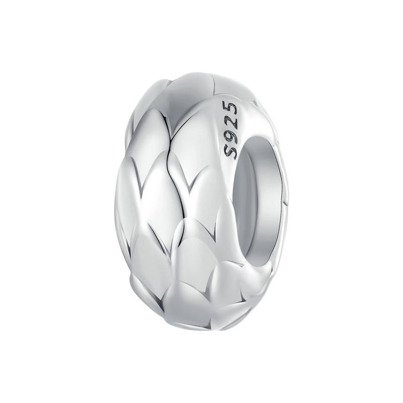 Bamoer 925 Silver Infinite Love Buckle Spacer Bead Heart-Shaped Silicone Clasp for Bracelet DIY Jewelry Gift Making