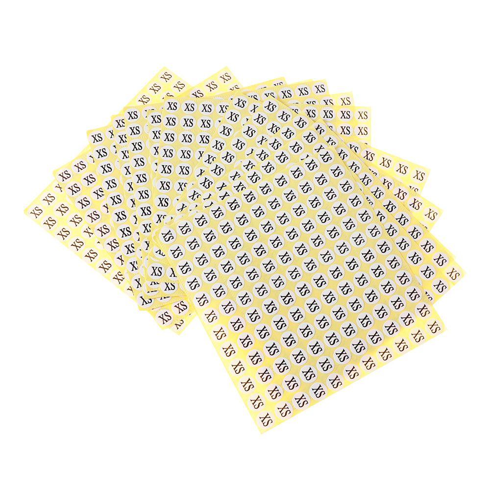 

Label Classification Self Adhesive Garment tags Label Stickers Clothing size dividers Size labels XS-1980pcs