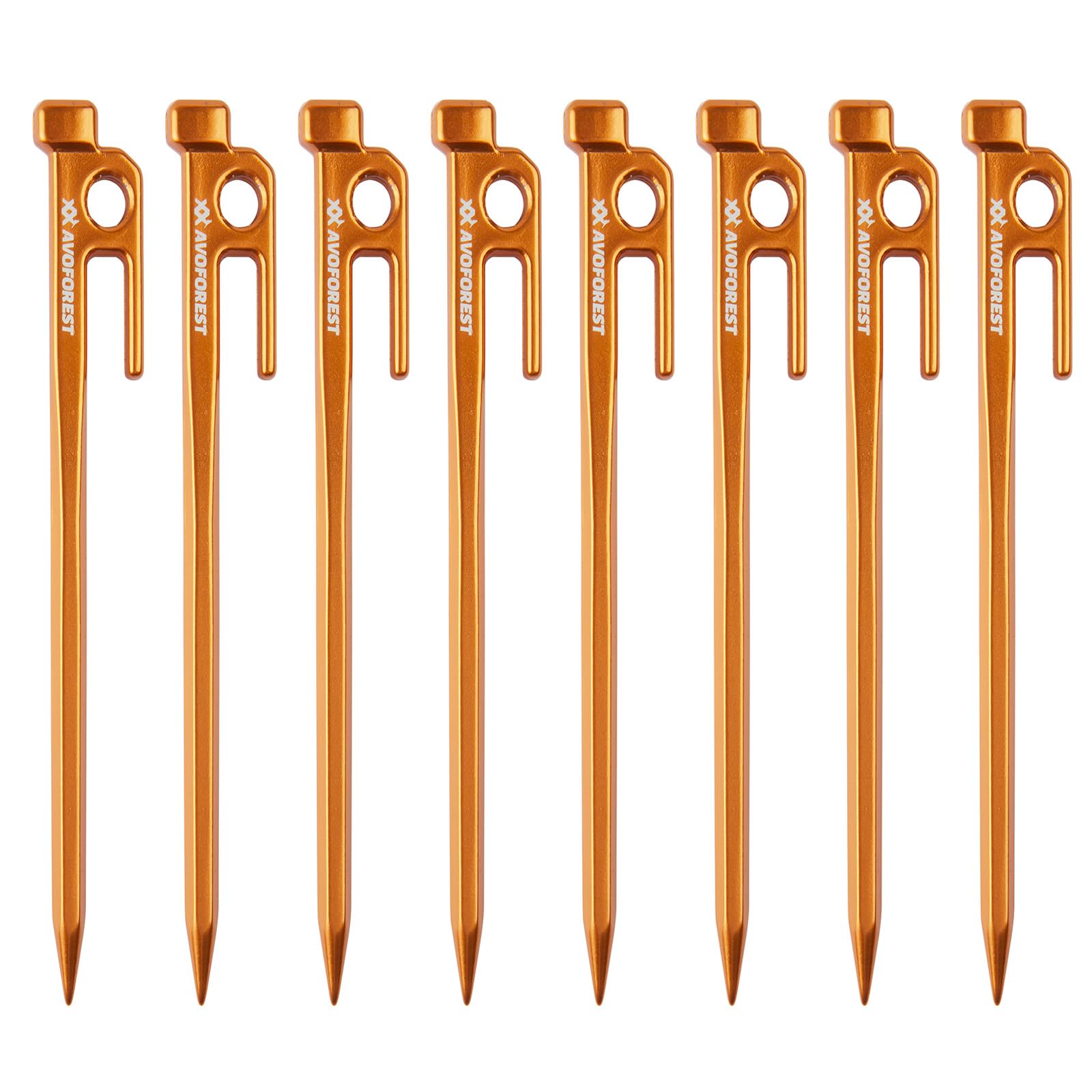 

AVOFOREST forged aluminum camping set of integrally no tent high for rocky sandy hard lawn 20cm 8 [Industry s first] pegs, pegs, pegs, 20cm, 4/8