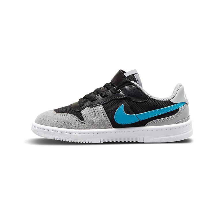 Nike Squash Type PU Mesh Fashion Non-Slip Low-Top Kids Skate Shoes Kids Sneaker Gray Black Blue CJ4120-003