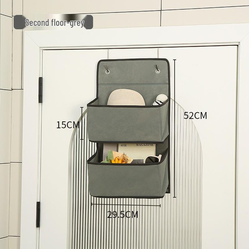 Wall-Mounted Fabric Hanging Organizer with Pockets - Essential Over-the-Door Storage for Dorms and Homes