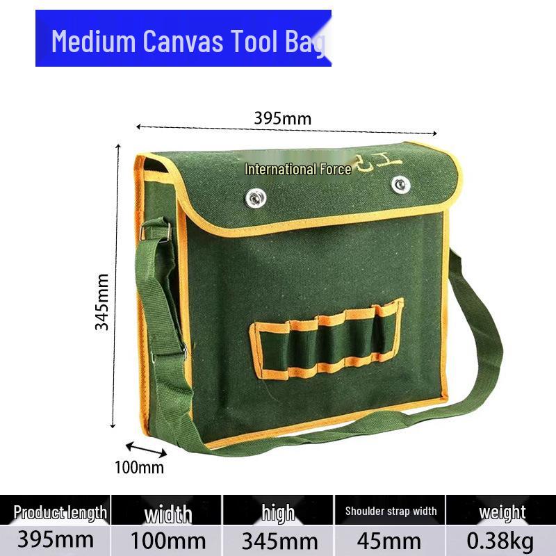 Vysoce odolná plátěná taška na nářadí pro elektrikáře - Víceúčelová, rozšířená a zvětšená crossbody pro stavebnictví a opravy