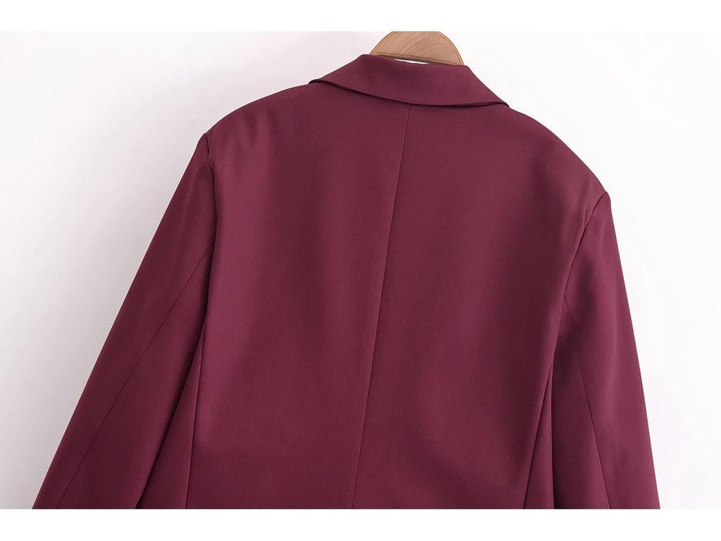 Spring 2025 Women's European & American Style Double-Breasted Suit with Casual Pants