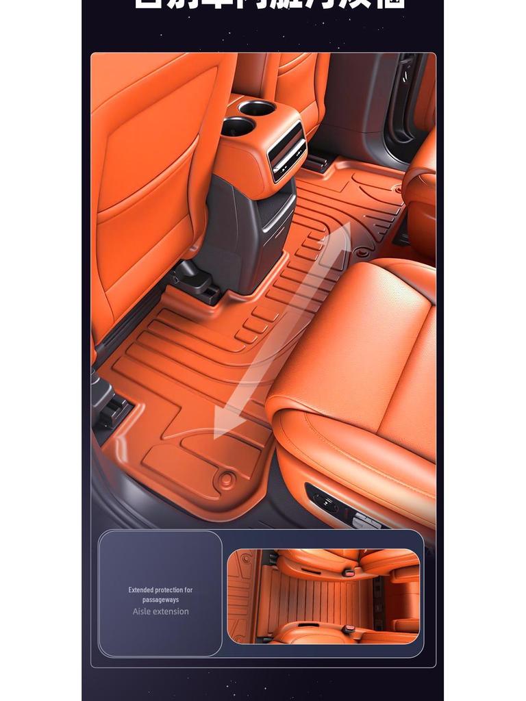 Original Car Color TPE Orange Floor Mats for Ideal L8 - Authentic Interior Decoration Accessories, New Look