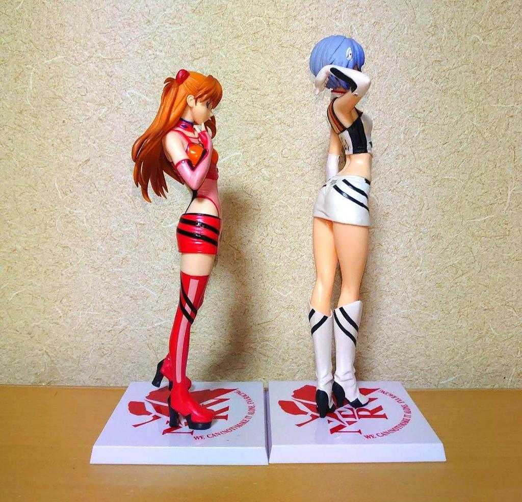 [USED] Evangelion Racing Premium Figure Asuka Rei Ayanami