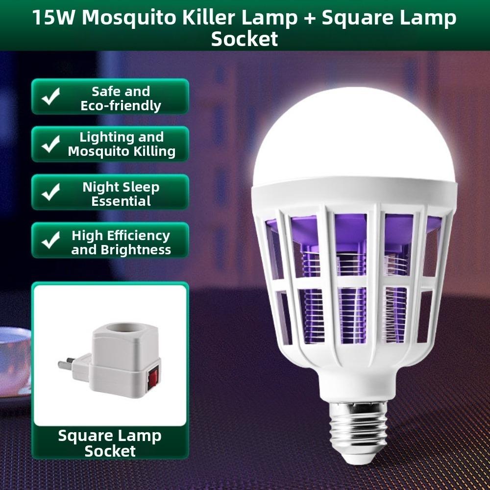 Energy Saving LED Mosquito Killer Bulb Pug-in Insect Trap Light  for Home Bedroom Garden Patio