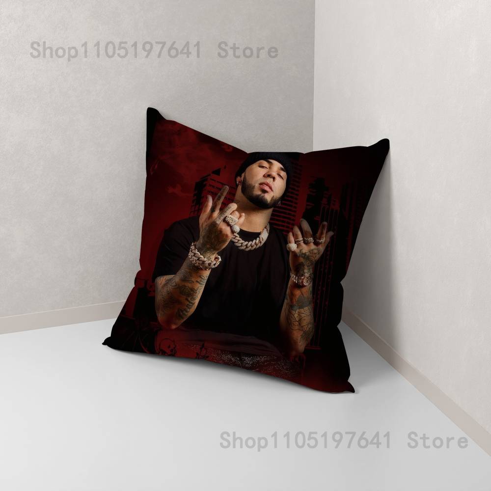 A-Anuel AA Rapper Pillow Case For Sofa Decor Car Office Room Printing Cushion Cover Decorations and Protector