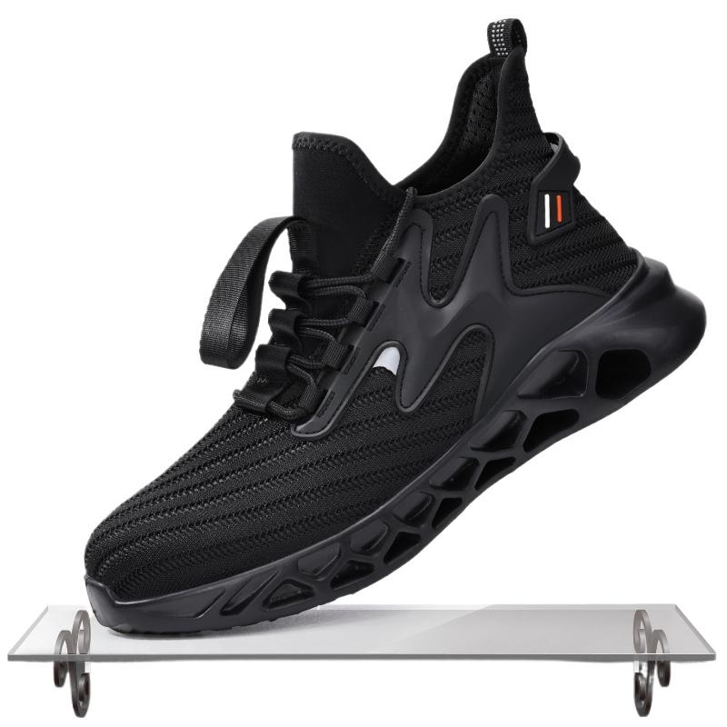 Schuhe Bruchfest Durchstichfest Atmungsaktiv Stahlkappenschuhe High Top Bequem Weiche Sohle Sicherheitsschuhe