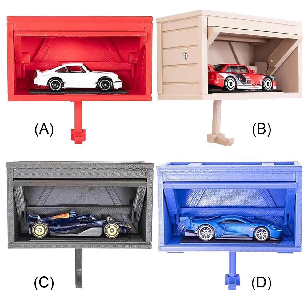 Creative 3D Printed Car Garage Key Holder With Opening Door Wall Mounted Keychain Storage Holder Easy Install Key Organizer Rack