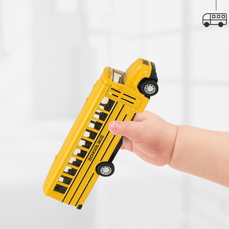 School Bus Model Alloy Simulation Pull Back School Bus Model Toy for Boys Children 1148 Boxed
