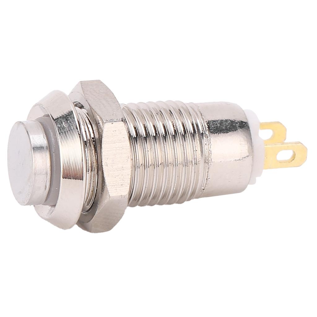 8mm Metalldruckknopfschalter Wasserdichter selbstsichernder Startschalter 3V (Ohne Licht)