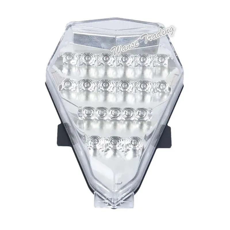 Waase For Yamaha YZF R6 RJ11 2006 2007 Chrome Tail Light Brake Turn Signals Integrated LED Light